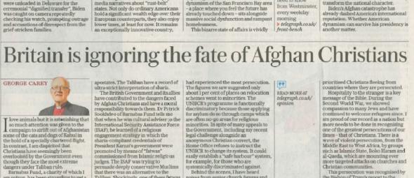 Lord Carey: Britain is ignoring the fate of Afghan Christians 1 cbca03d
